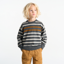 كنزة بحارة مخططة باللون البني للأولاد